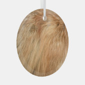 Red Fox Fur Pattern Tegel Glas Ornament (Voorkant Rechts)