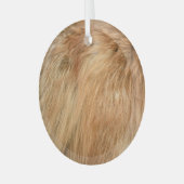 Red Fox Fur Pattern Tegel Glas Ornament (Voorkant links)