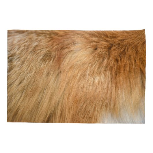 Red Fox Fur Pattern Tegel Kussensloop (Achterkant)