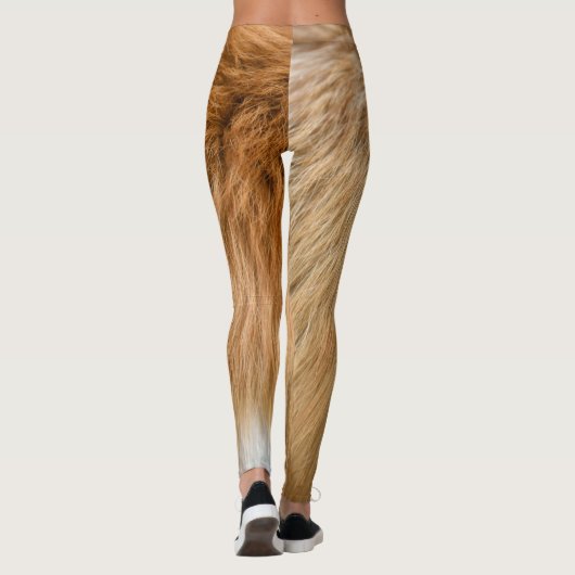 Red Fox Fur Pattern Tegel Leggings (Achterkant)