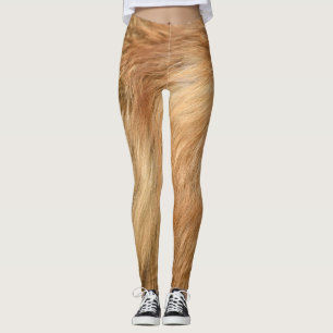 Red Fox Fur Pattern Tegel Leggings
