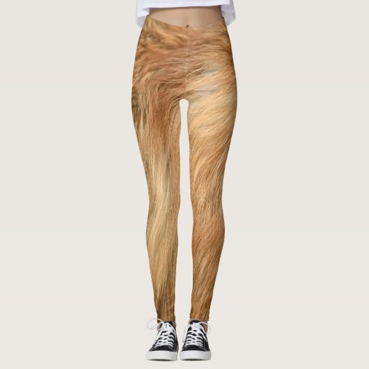 Red Fox Fur Pattern Tegel Leggings (Voorkant)