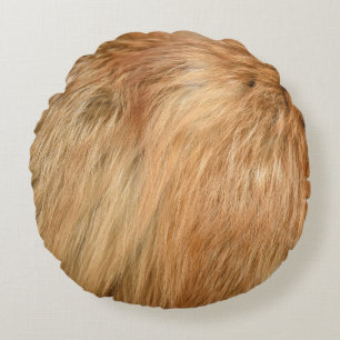Red Fox Fur Pattern Tegel Rond Kussen