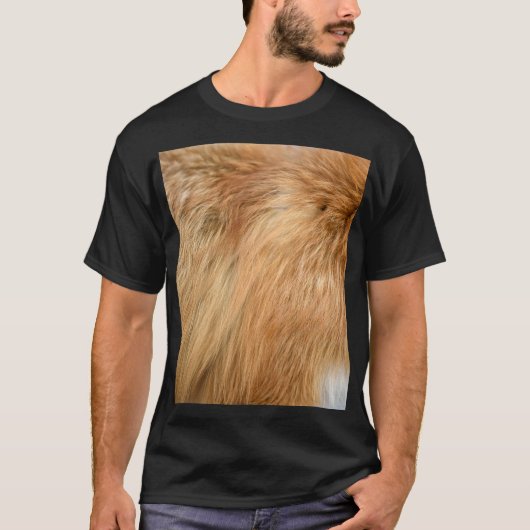 Red Fox Fur Pattern Tegel T-shirt (Voorkant)