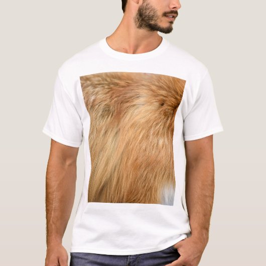 Red Fox Fur Pattern Tegel T-shirt (Voorkant)