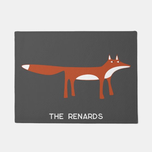 Red Fox gepersonaliseerd Deurmat (Voorkant)