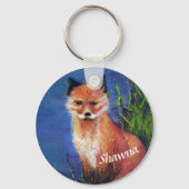 Red Fox gepersonaliseerd Sleutelhanger (Voorkant)