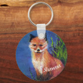 Red Fox gepersonaliseerd Sleutelhanger (Voorkant)