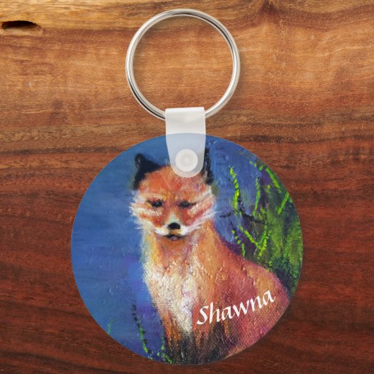 Red Fox gepersonaliseerd Sleutelhanger (Voorkant)