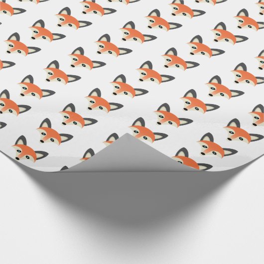 Red Fox - glanzend omslagpapier, 30 x 15 inch Cadeaupapier (Hoek)