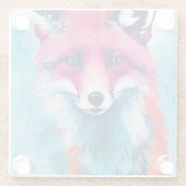 Red Fox Glazen Onderzetter (Achterkant)