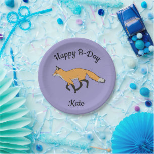 Red Fox Happy Birthday Papieren Bordje