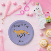 Red Fox Happy Birthday Papieren Bordje (Feest)