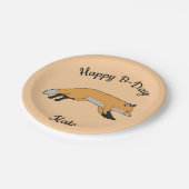 Red Fox Happy Birthday Papieren Bordje (Gekanteld)