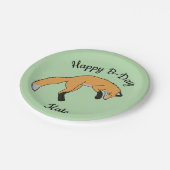 Red Fox Happy Birthday Papieren Bordje (Gekanteld)