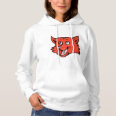 Red Fox Head Dames Hoodie (Voorkant)