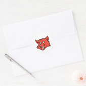Red Fox Head-Stickers Ronde Sticker