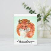 Red Fox - Het leven werkt altijd voor me uit! Briefkaart (Staand voorkant)