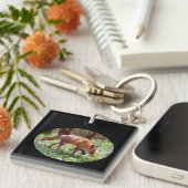 Red Fox in de Bluebells Sleutelhanger (Voorkant Rechts)