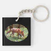 Red Fox in de Bluebells Sleutelhanger (Achterkant)