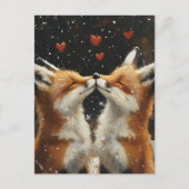 Red Fox in de liefde Briefkaart (Voorkant)