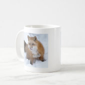 Red Fox in de sneeuw Koffiemok (Voorkant links)