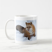 Red Fox in de sneeuw Koffiemok (Links)