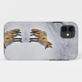 Red Fox in de sneeuw Schattige en mooi Case-Mate iPhone Case (Achterkant (horizontaal))