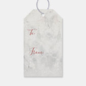 Red Fox in de winter vakantie sneeuwscène Cadeaulabel (Achterkant)