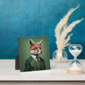 Red Fox in een Green St. Patrick's Day Suit Fotoplaat (Insitu)