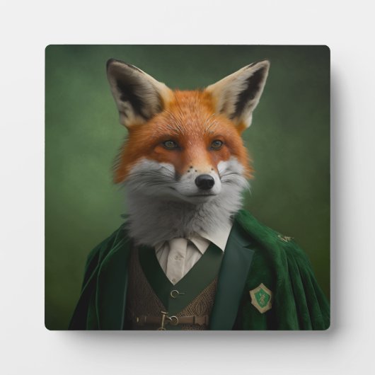 Red Fox in een Green St. Patrick's Day Suit Fotoplaat (Voorkant)