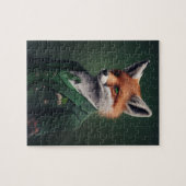 Red Fox in een Green St. Patrick's Day Suit Jigzaa Legpuzzel (Horizontaal)