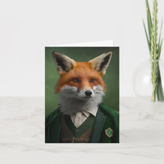 Red Fox in een Green St. Patrick's Day Suit Kaart (Voorkant)