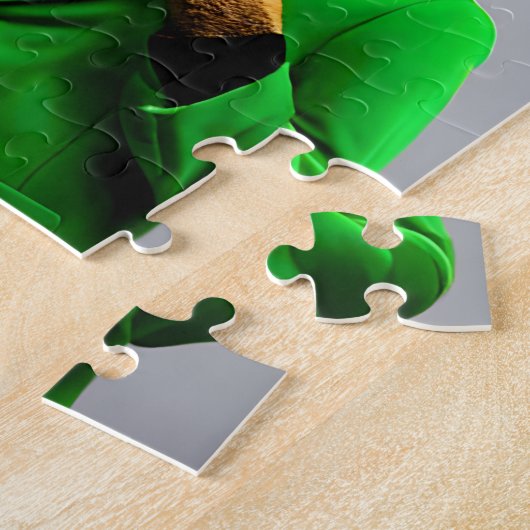 Red Fox in een Green St. Patrick's Day Suit Legpuzzel (Zijkant)