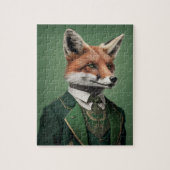Red Fox in een Green St. Patrick's Day Suit Legpuzzel (Verticaal)
