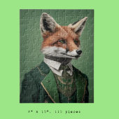 Red Fox in een Green St. Patrick's Day Suit Legpuzzel