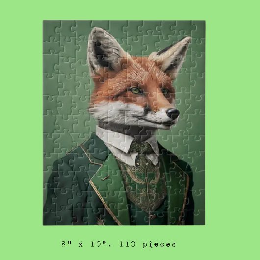 Red Fox in een Green St. Patrick's Day Suit Legpuzzel