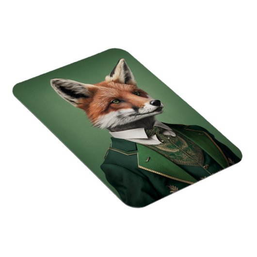 Red Fox in een Green St. Patrick's Day Suit Magneet (Rechterzijde)