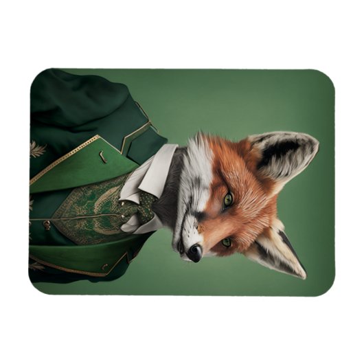 Red Fox in een Green St. Patrick's Day Suit Magneet (Horizontaal)