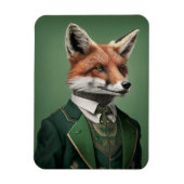 Red Fox in een Green St. Patrick's Day Suit Magneet (Verticaal)