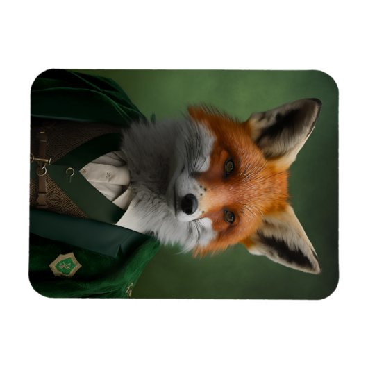 Red Fox in een Green St. Patrick's Day Suit Magneet (Horizontaal)