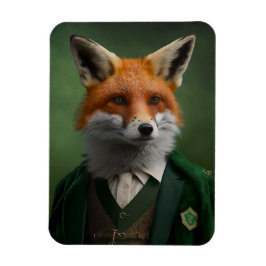 Red Fox in een Green St. Patrick's Day Suit Magneet