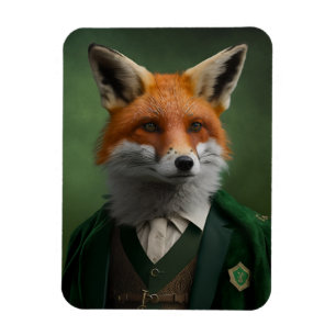Red Fox in een Green St. Patrick's Day Suit Magneet