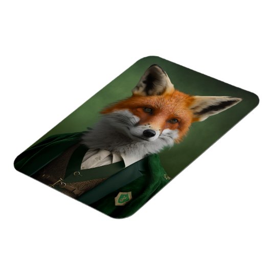 Red Fox in een Green St. Patrick's Day Suit Magneet (Linkerzijde)