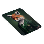 Red Fox in een Green St. Patrick's Day Suit Magnet Magneet (Rechterzijde)