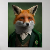 Red Fox in een Green St. Patrick's Day Suit Poster (Voorkant)