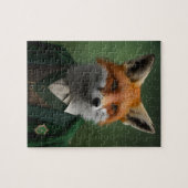 Red Fox in een Groene Suit Legpuzzel (Horizontaal)
