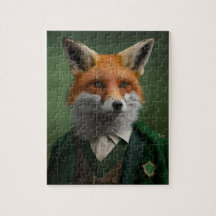 Red Fox in een Groene Suit