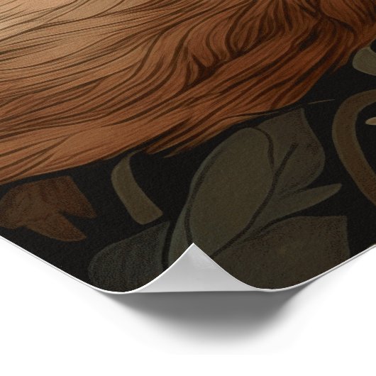 Red Fox in een Victoriaans Engelse tuin Poster (Hoek)