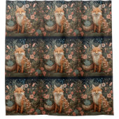 Red Fox in een Victoriaans tuin Douchegordijn (Voorkant)